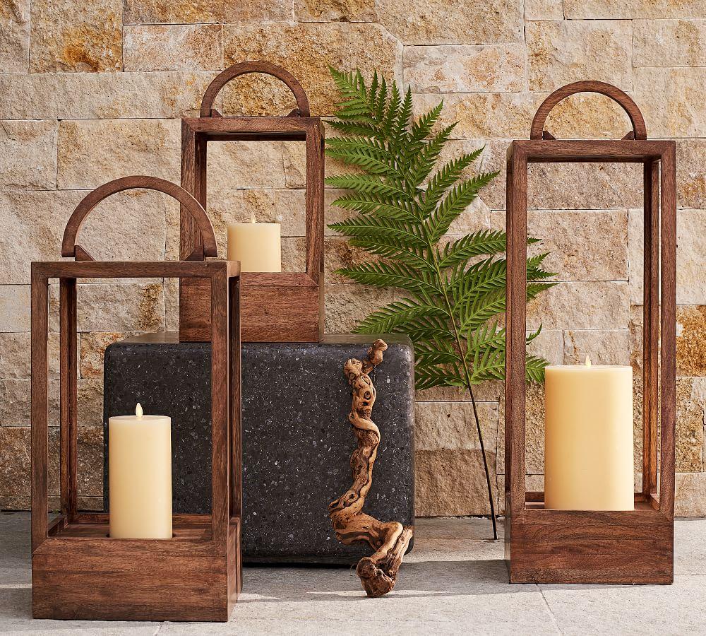 Decker Mango Wood Lanterns Pottery Barn Australia